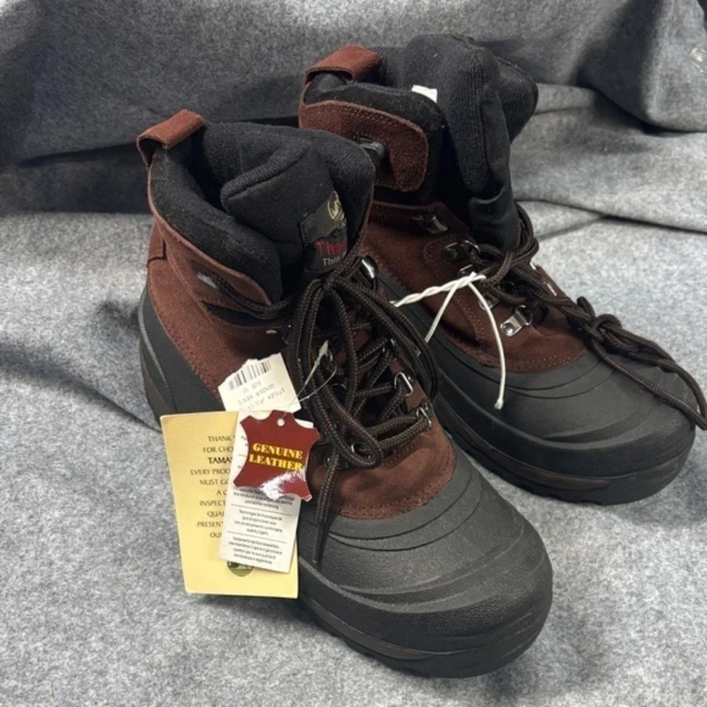 Tamarack thermolite leather lace up insulated  Black and Brown  Boots size 10