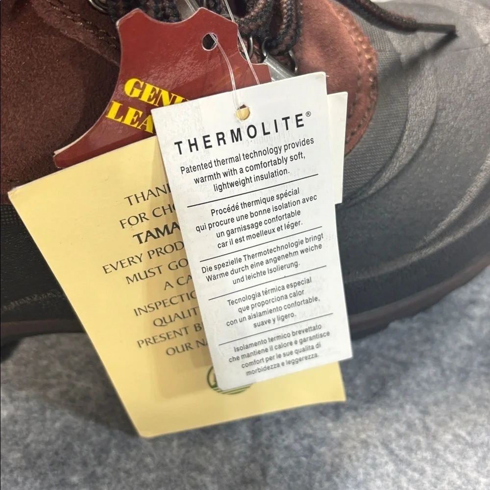 Tamarack thermolite leather lace up insulated  Black and Brown  Boots size 10