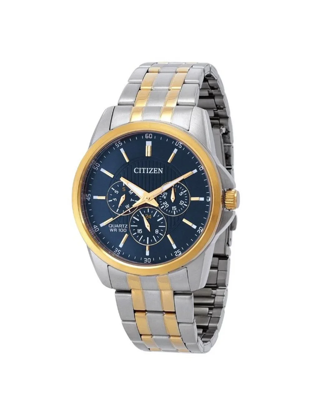 NWT Citizen Quartz Blue Dial Two-Tone Men's Watch