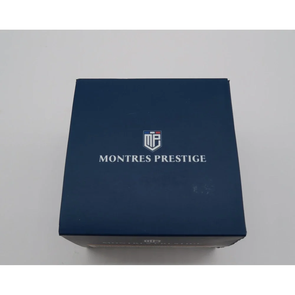 Montres Prestige Gold Chronograph Watch Green Crystal Bezel MPW-0340 New
