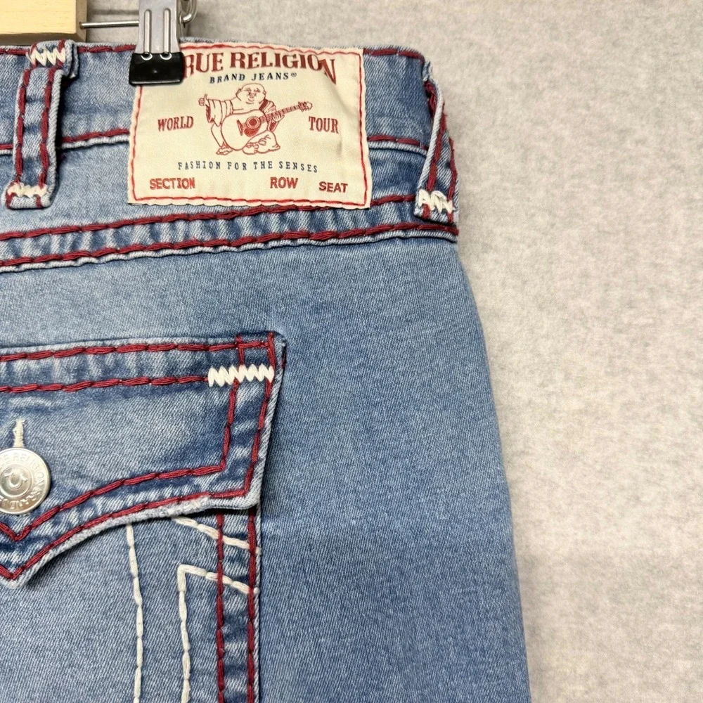 True Religion Rocco‎ Jeans Mens 44 Blue Tycoon Medium Wash Flap Super T 106275
