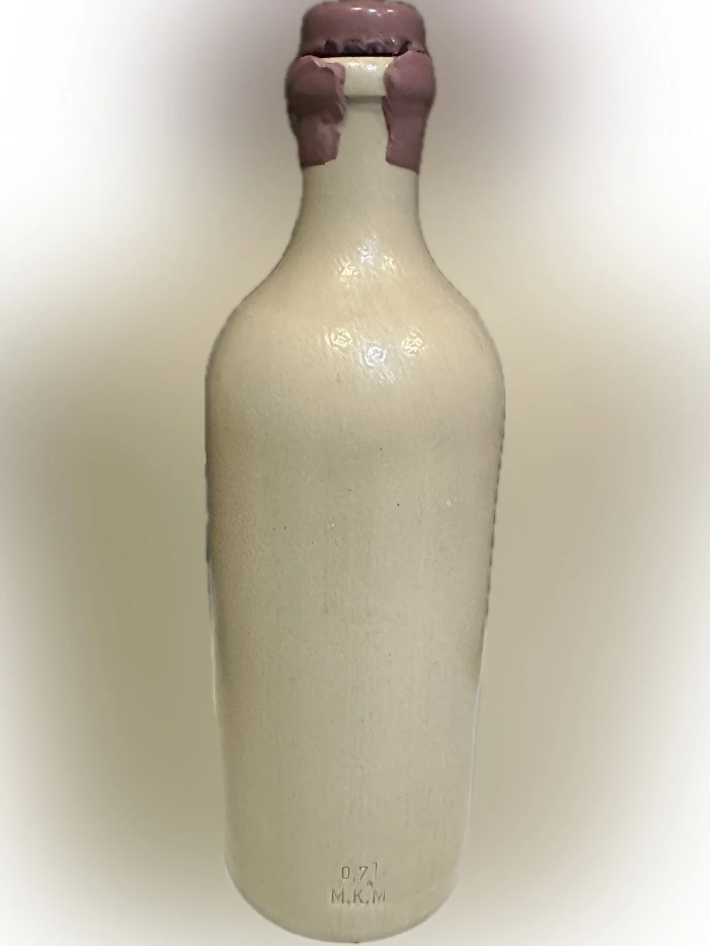 VTG MKM CROCK WINE BEER ALE CIDER VINEGAR CERAMIC CORK BOTTLE VASE CREAM GRAY .7