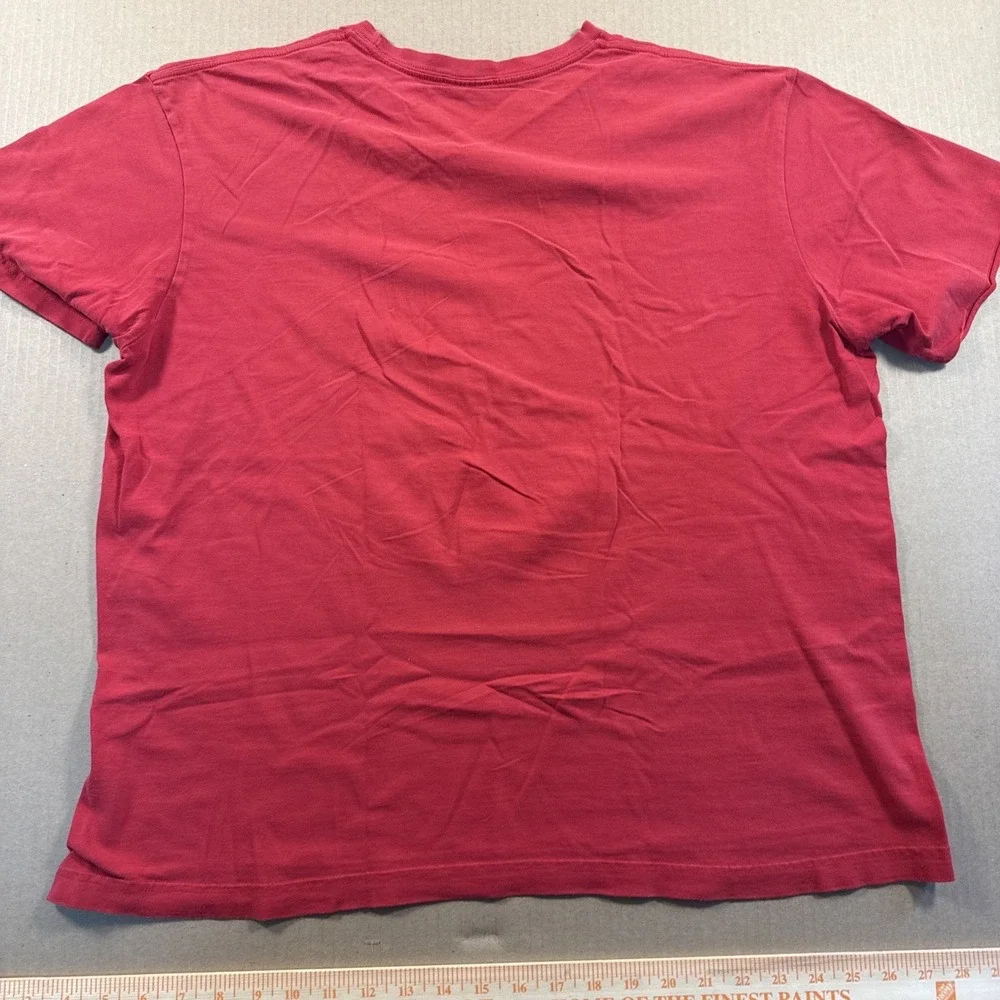 Polo Ralph Lauren Graphic Spellout Crewneck T‎ Shirt Red, See Measurements