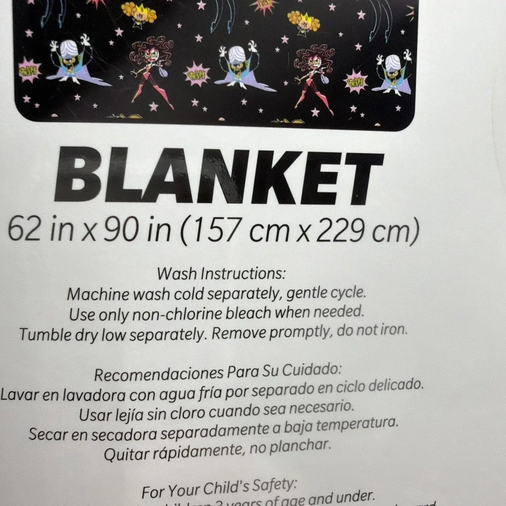 Powerpuff Girls Throw‎ Blanket Franco Collectibles Cartoon Network NWT