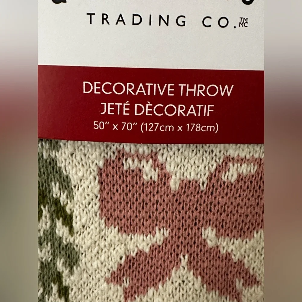 Queenwest Trading Co. knitted throw 50” x 70”