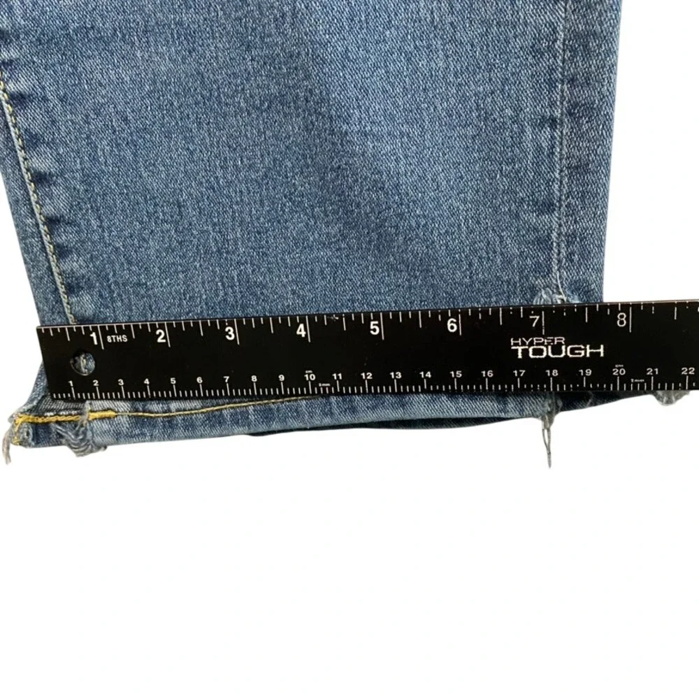 True Religion Geno Relaxed Slim Sz 40 Jeans Med Wash Blue Horseshoe‎ Custom Hem