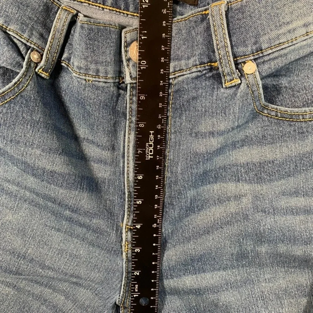 True Religion Geno Relaxed Slim Sz 40 Jeans Med Wash Blue Horseshoe‎ Custom Hem