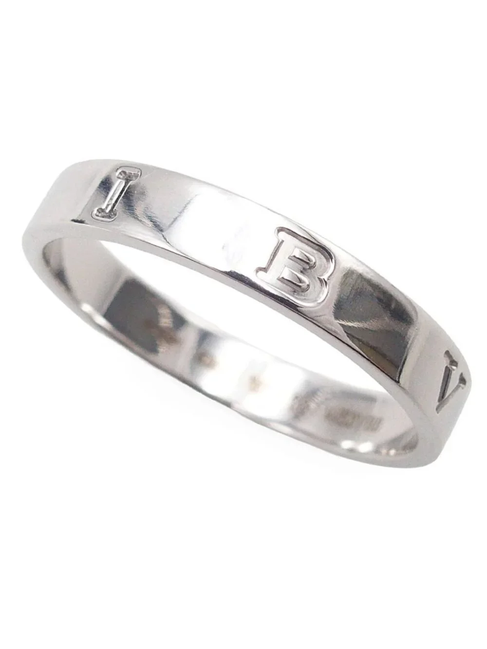 Bvlgari White Gold 18K B.Zero1 Essential Band 63 Ring