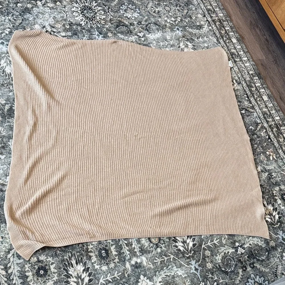 Cotton Blend Knit Throw
