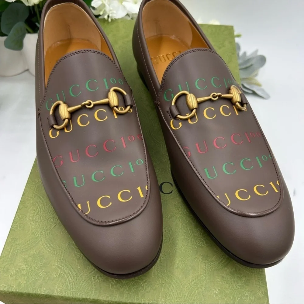 Men’s Gucci JORDAAN 100th anniversary horse bit loafer size 7 fits eight US