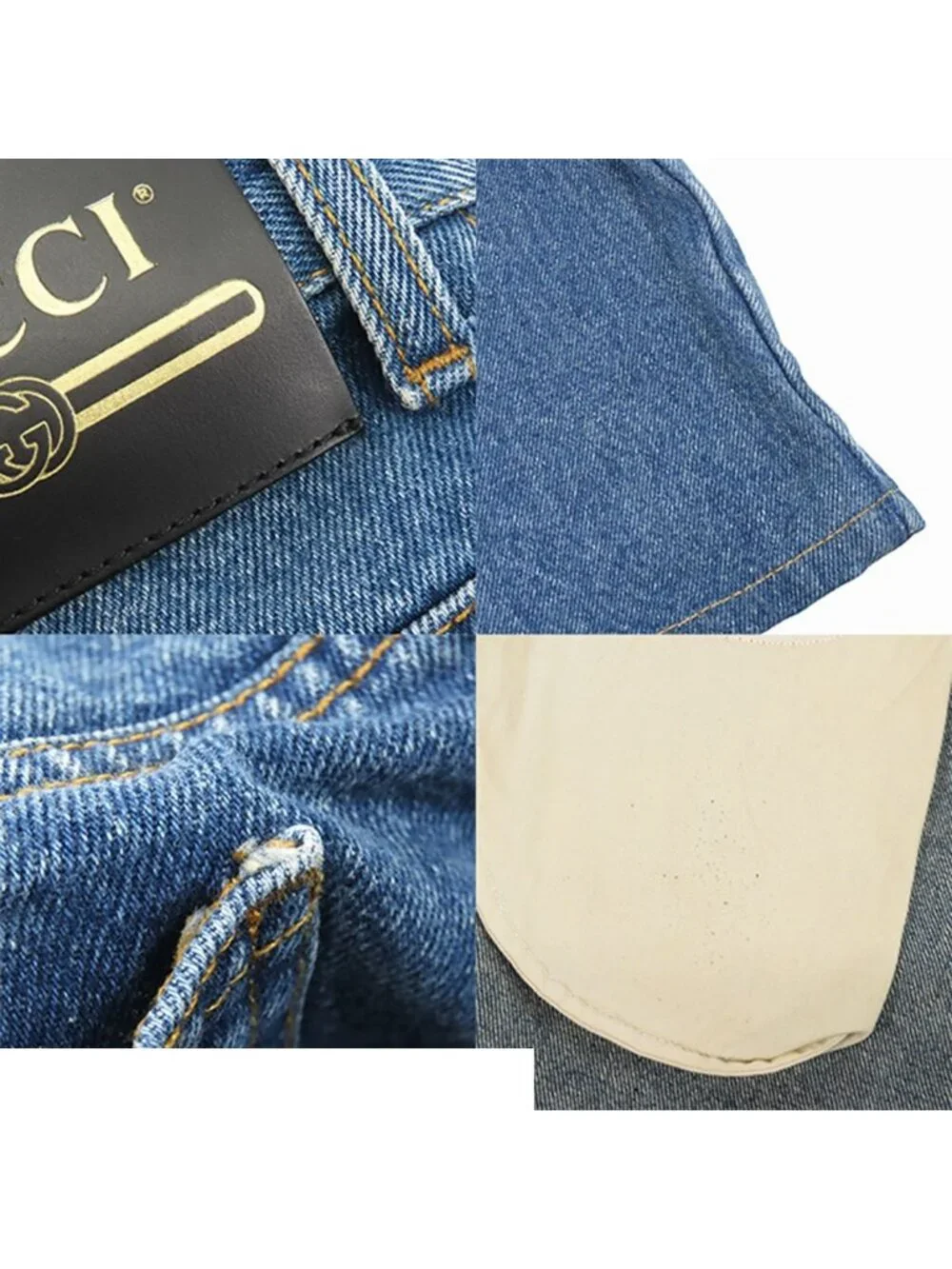 Gucci Denim Pants Light Blue Cotton Full Length 34