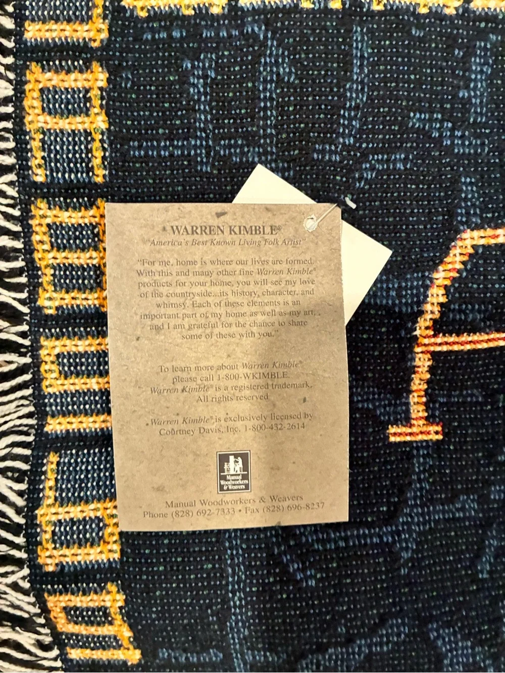 Patriotic America The Beautiful Woven cotton tapestry Blanket Warren Kimble