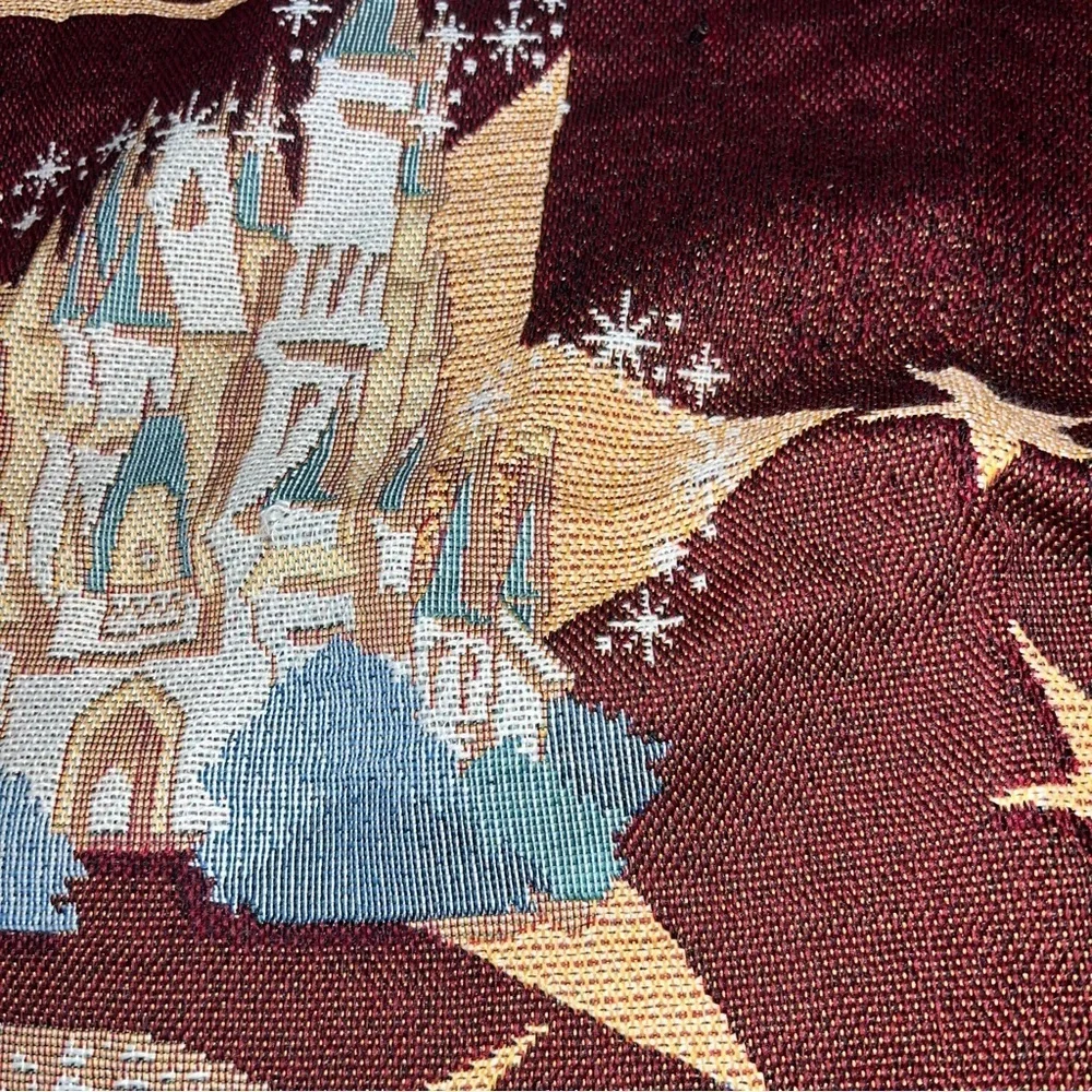 Walt Disney World Mickey Mouse Tapestry Throw Blanket Woven Design Theme Parks