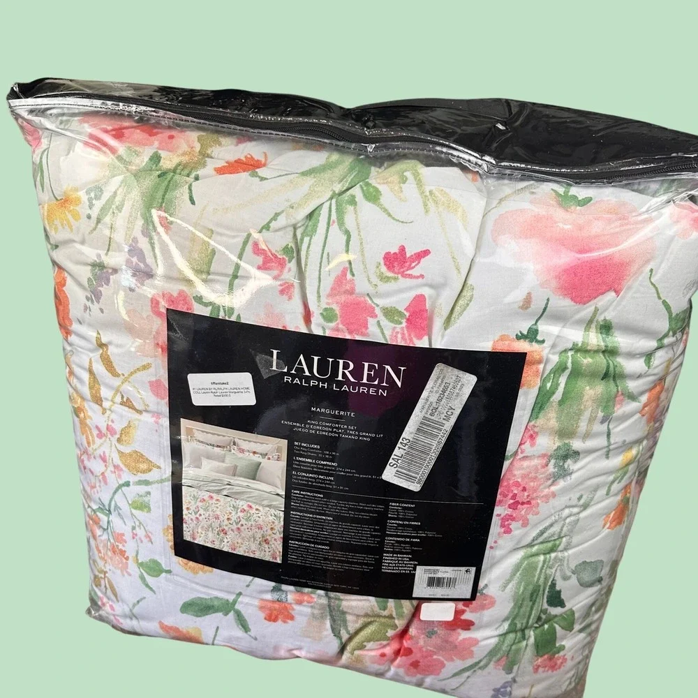 Lauren Ralph Lauren‎ NWT Marguerite King Comforter Set Floral Green Multi NEW