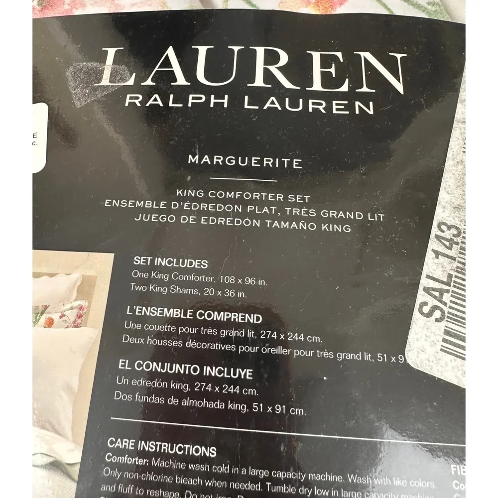 Lauren Ralph Lauren‎ NWT Marguerite King Comforter Set Floral Green Multi NEW