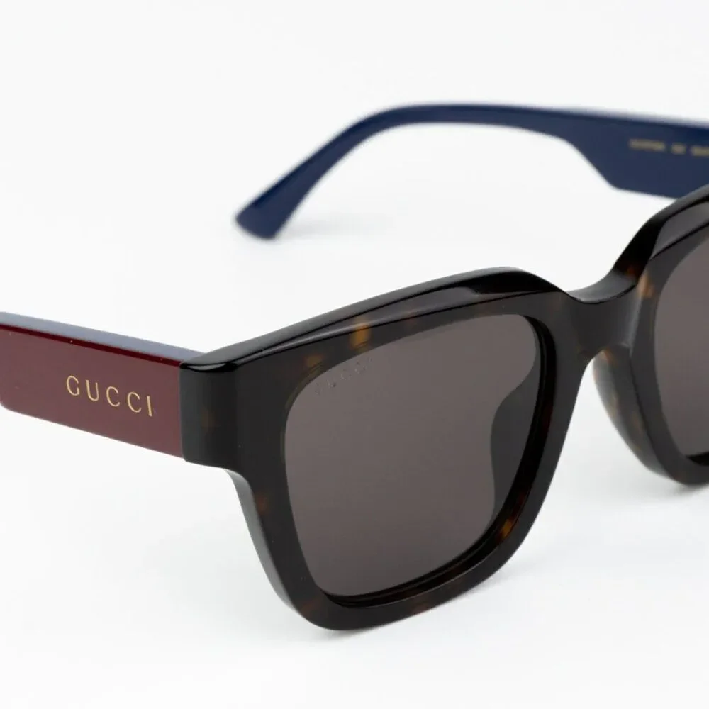 SALE! NEW Gucci GG1670SK 002 Havana Blue Grey Unisex Square Sunglasses GG 1670SK