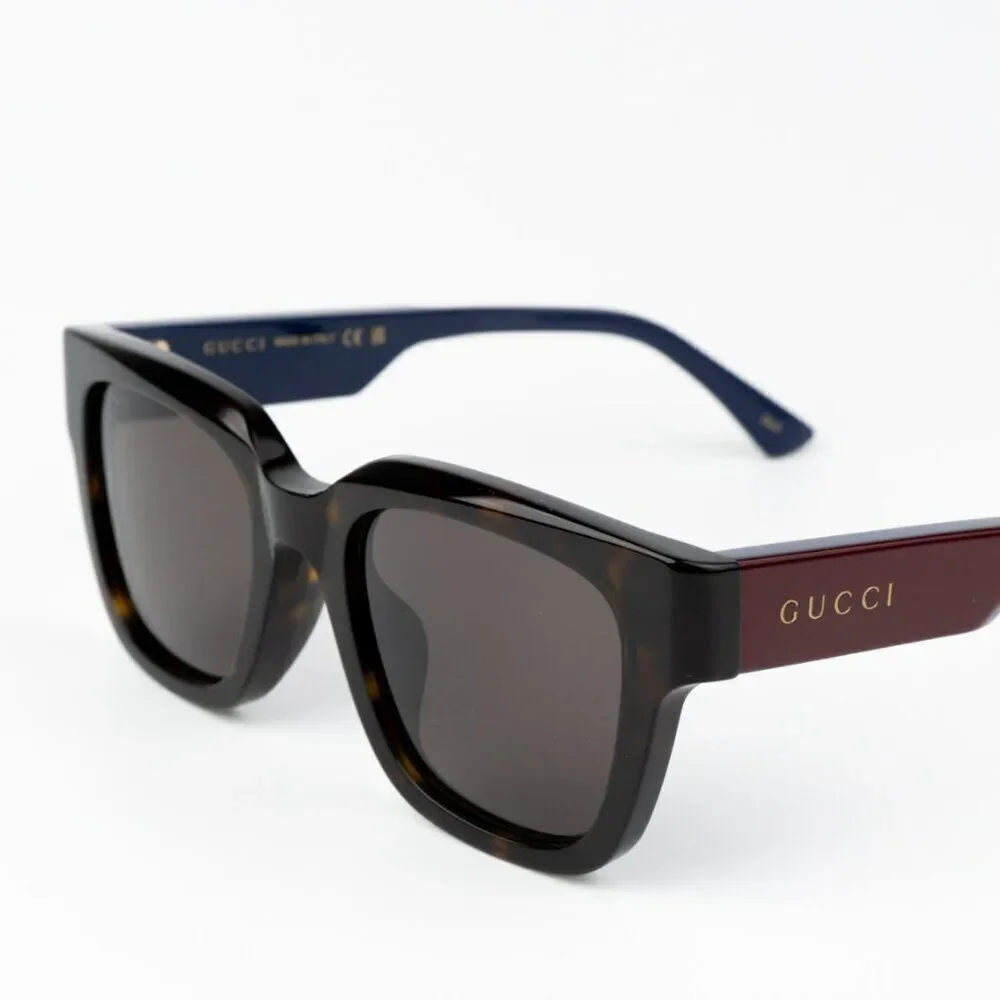 SALE! NEW Gucci GG1670SK 002 Havana Blue Grey Unisex Square Sunglasses GG 1670SK