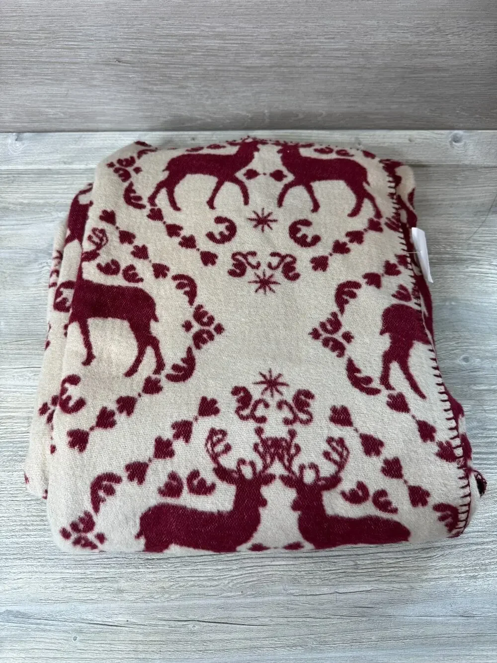 Pad Concept Red Stag Deer Beige Oversized Throw Blanket Reversible World Travelo