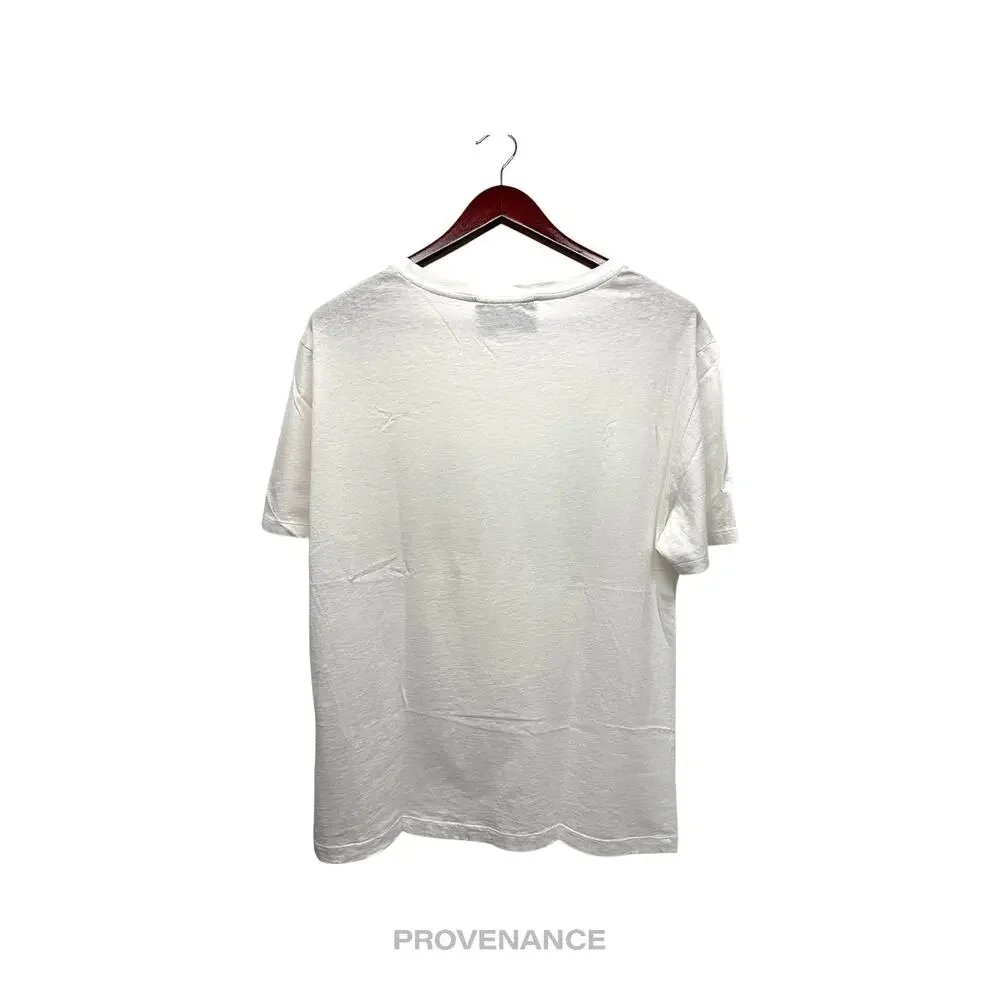 🔴 Gucci GG Signature Web Vintage Logo T-Shirt - White M