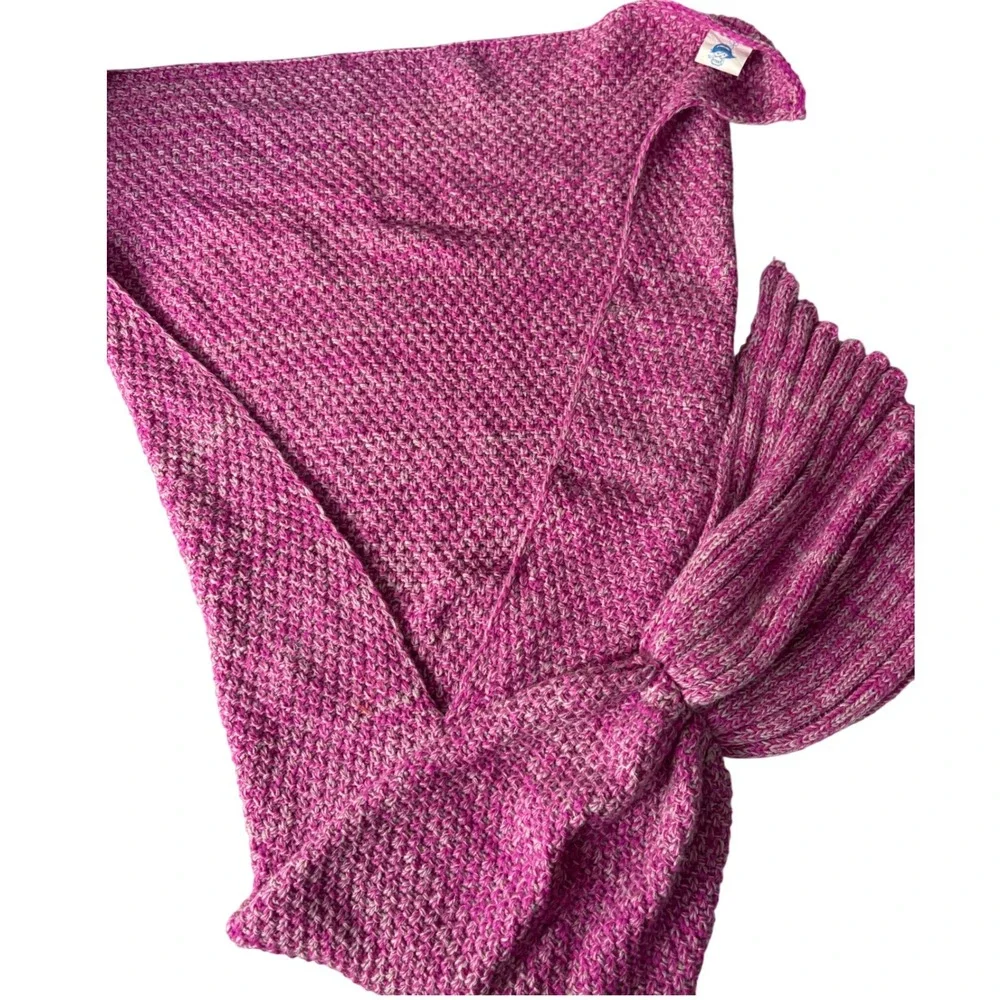 FYHAP‎ Mermaid Tail Blanket Pink Knit Cozy Soft Blanket 44