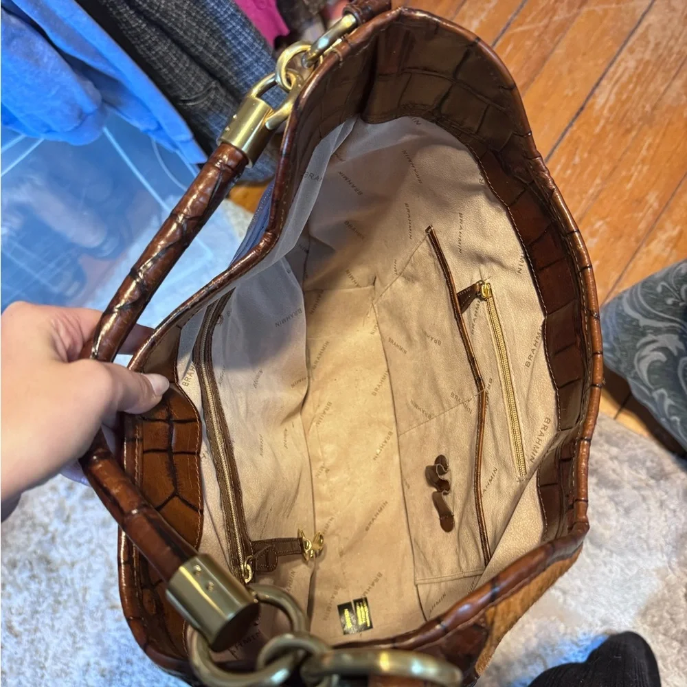 Brahmin Calf Hair and Leather Hobo Bag