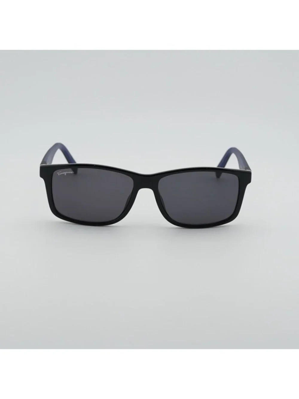 Salvatore Ferragamo SF938S 962 Sunglasses Black Rectangle Frame, Grey Lenses