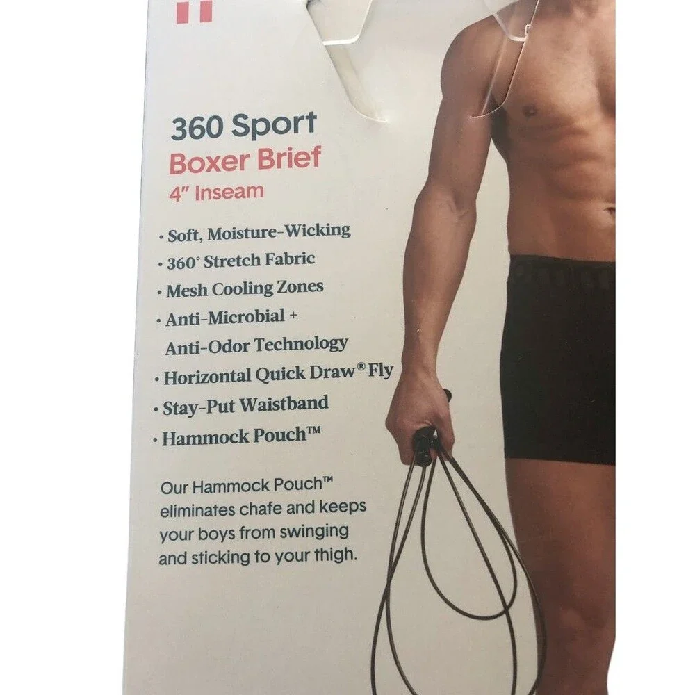 Tommy John 360 Sport Boxer Size 2XL Black Blue 2 Pack Hammock Pouch 4
