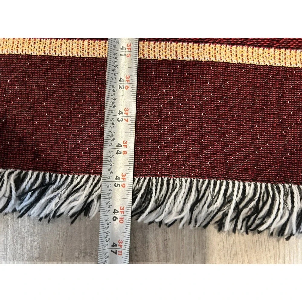 Walt Disney World Mickey Mouse Magic Kingdom Epcot Burgundy Blanket Throw