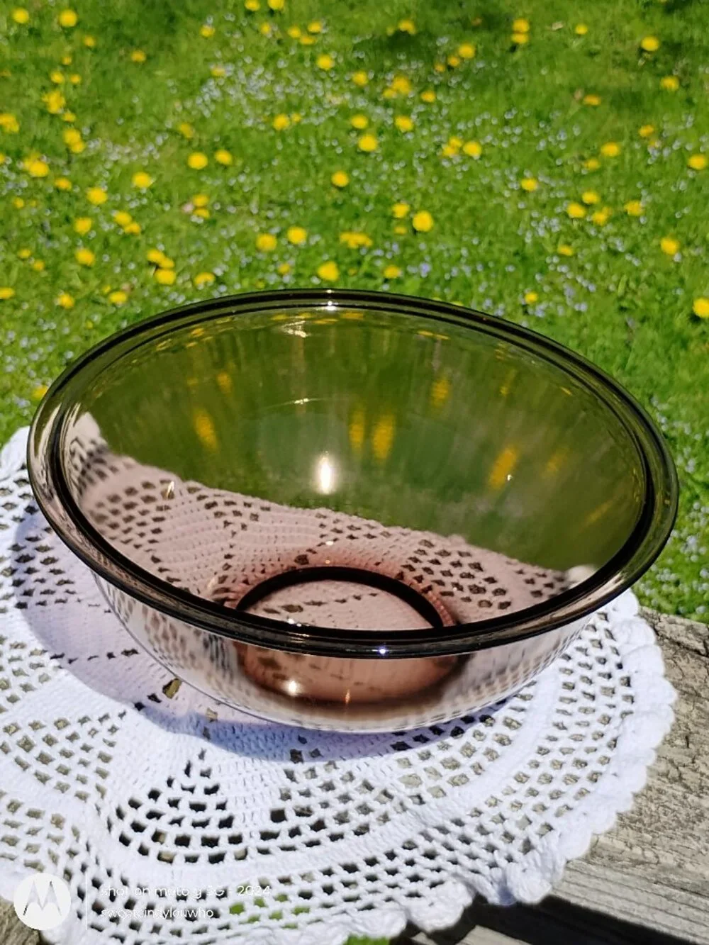 vintage Pyrex #325 2.5 liter amber brown medium mixing bowl likely 1970s-80s