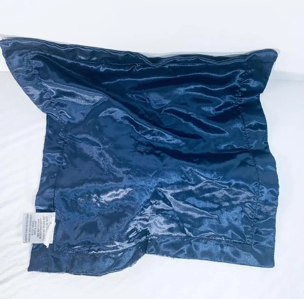 Denver Broncos Teddy Bear Lovey Blue Satin trim Baby Fanatic