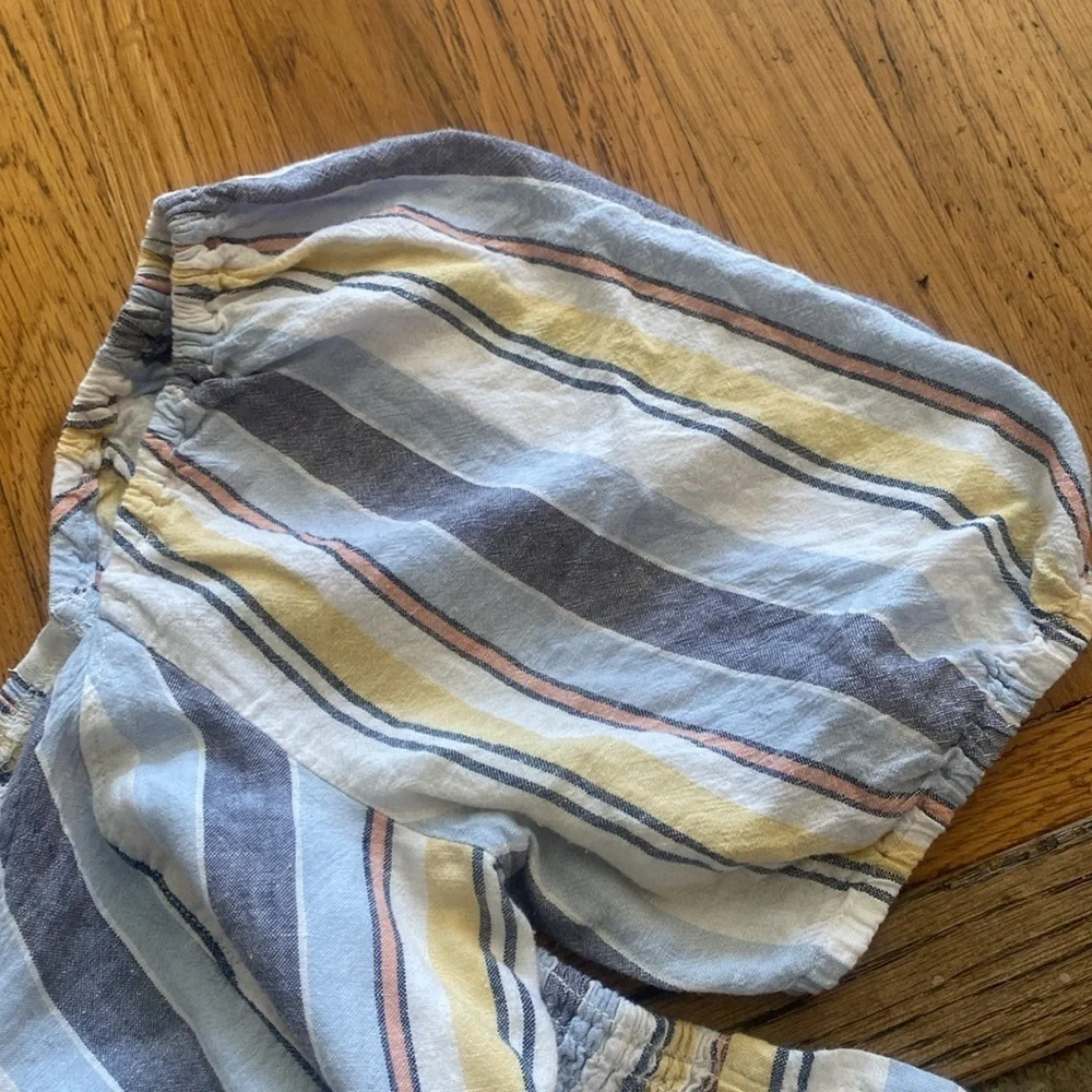 Abercrombie & Fitch Striped Puff Sleeve Button Down Size XS