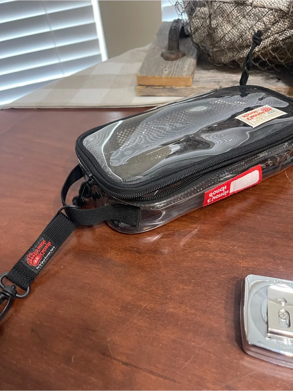 ROUGH ENOUGH TSA Approved Toiletry Bag clear travel