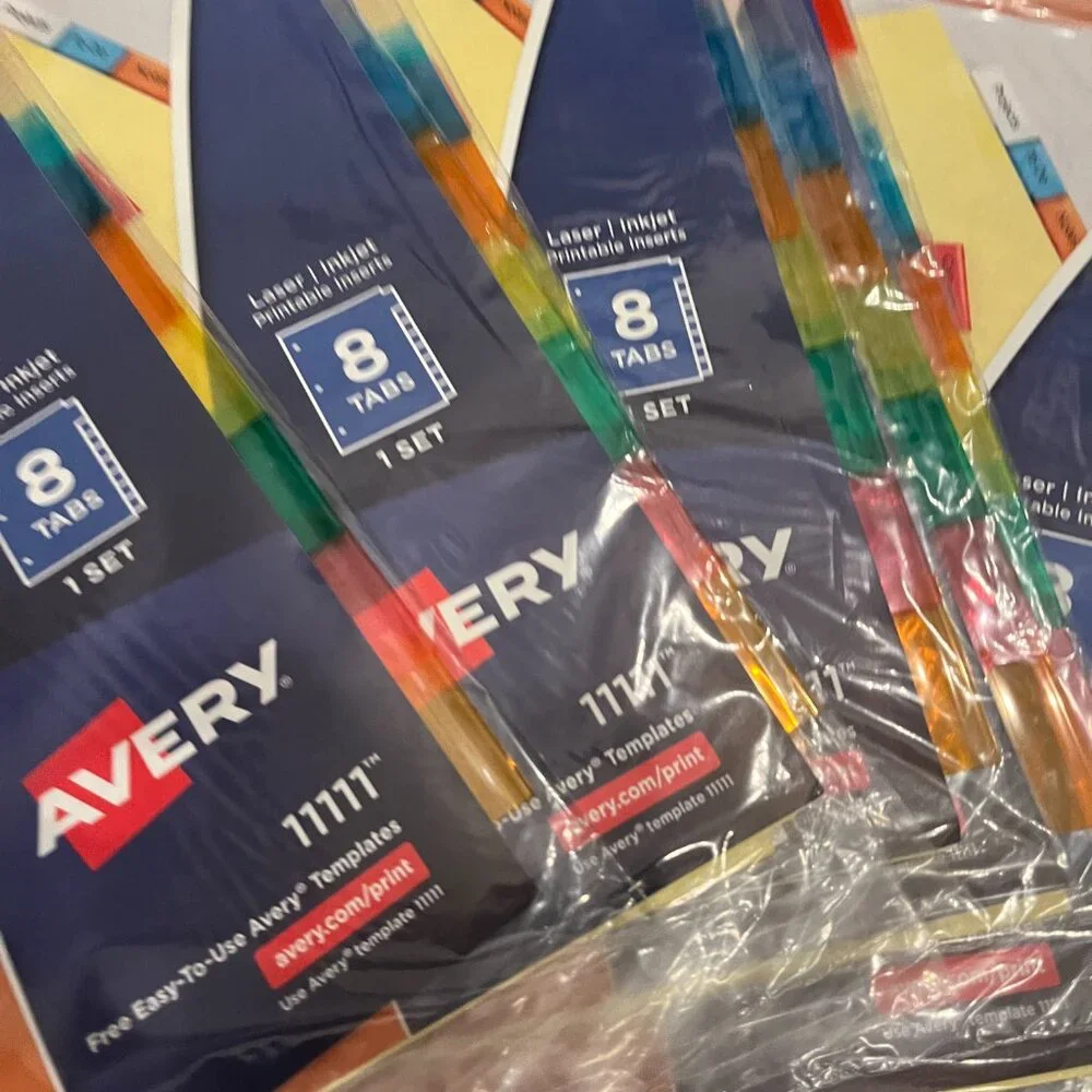 Avery big tab