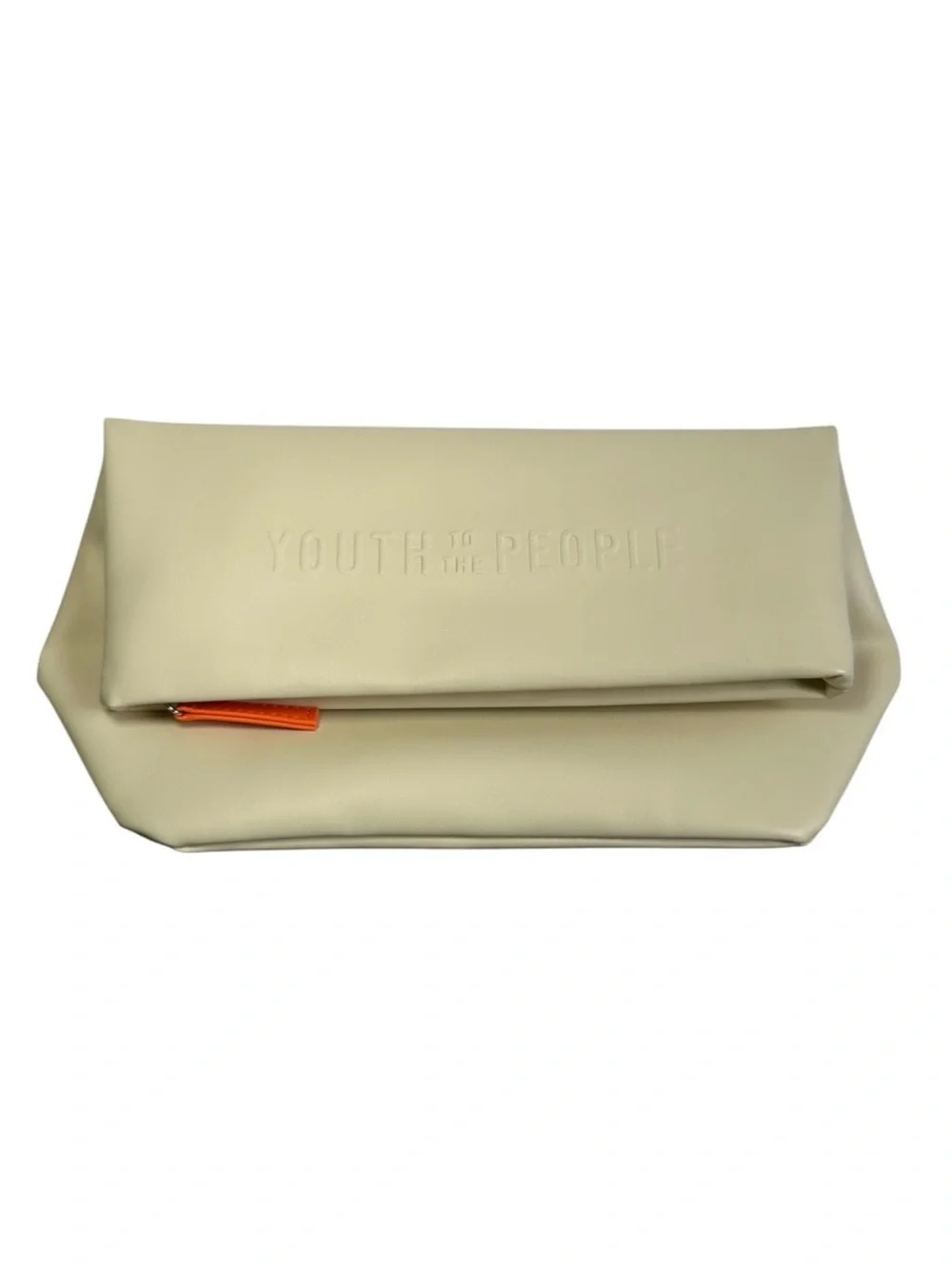 YOUTH TO THE PEOPLE Women’s Cream Faux Leather Roll Up Cosmetic Bag- One Size