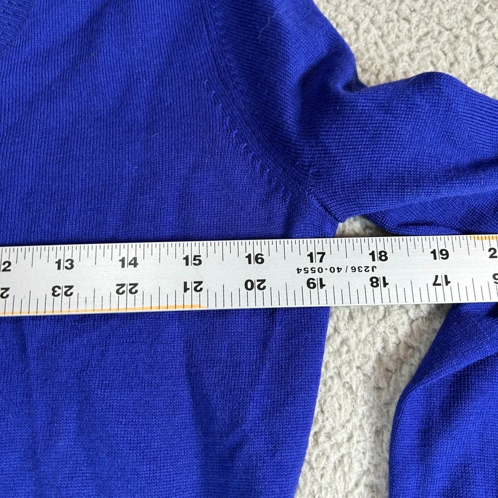 Banana Republic Mens Blue 100% Merino Wool V-Neck Sweater Size Medium 4813