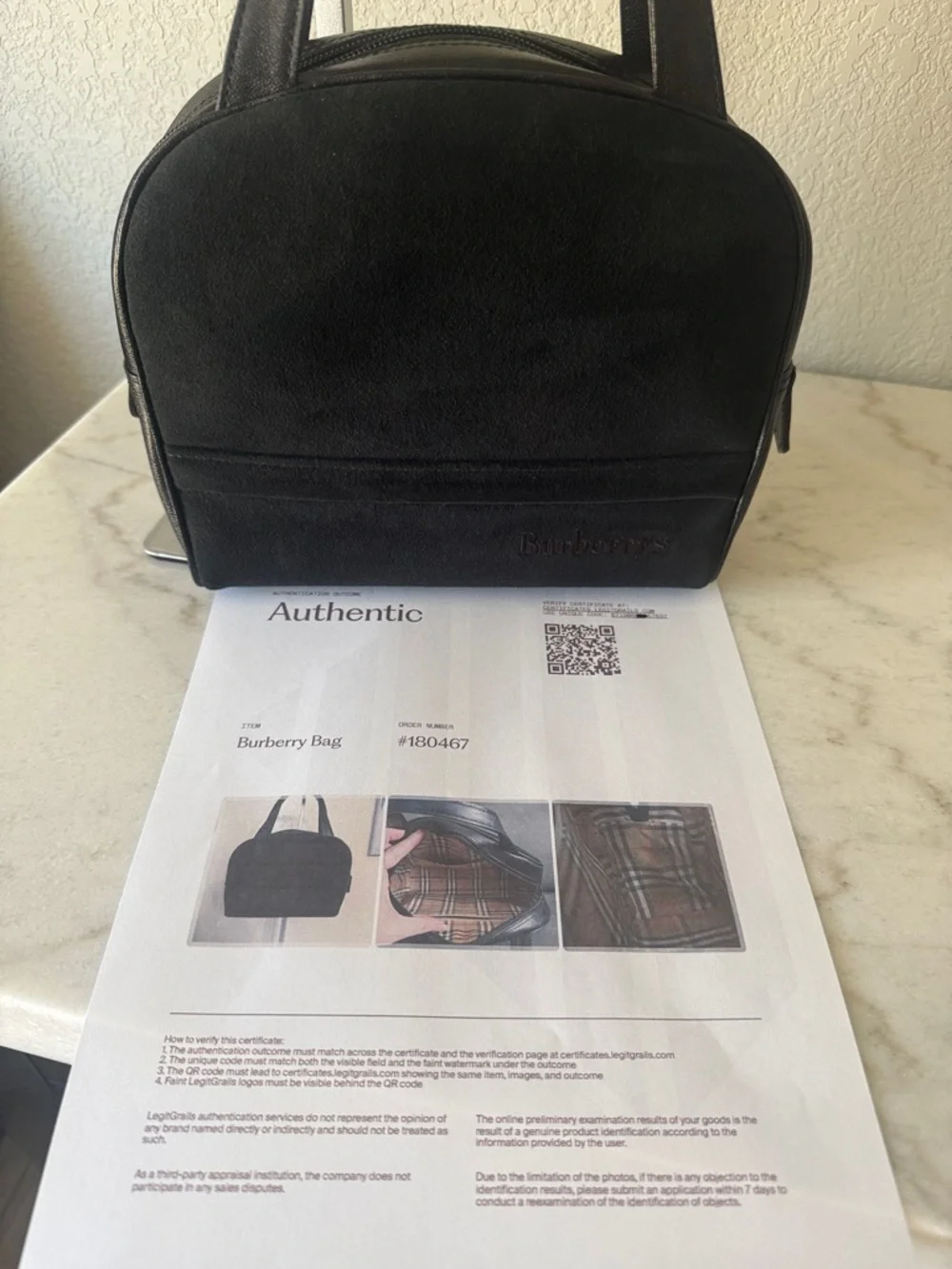 Burberrys Beauty/Fragrance Line Black Mini Bag