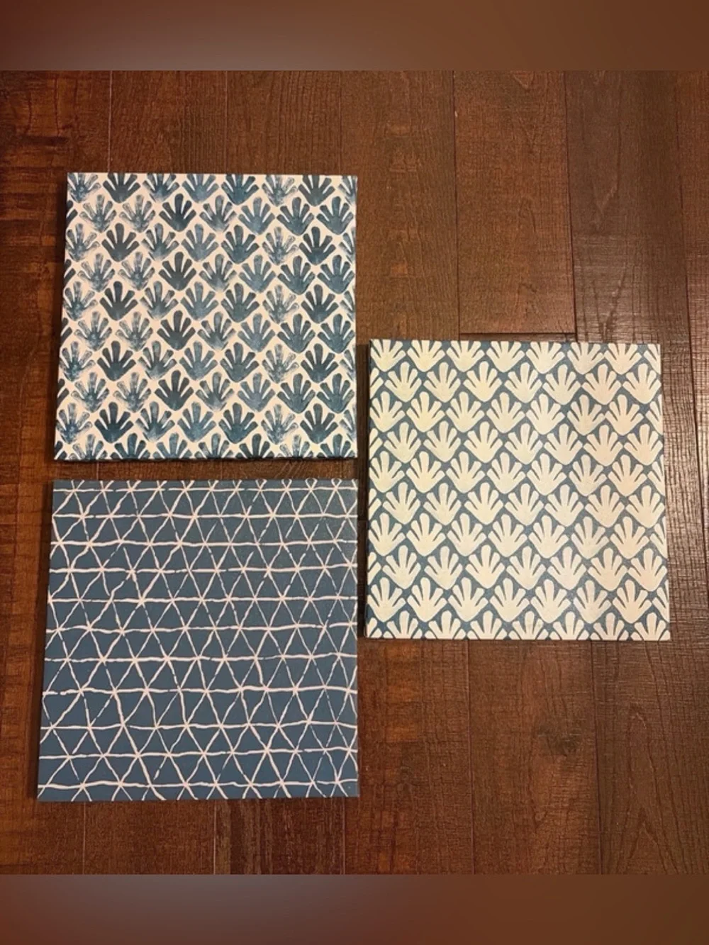 Blue Patterned Wall Art Set - Home Wall Decor