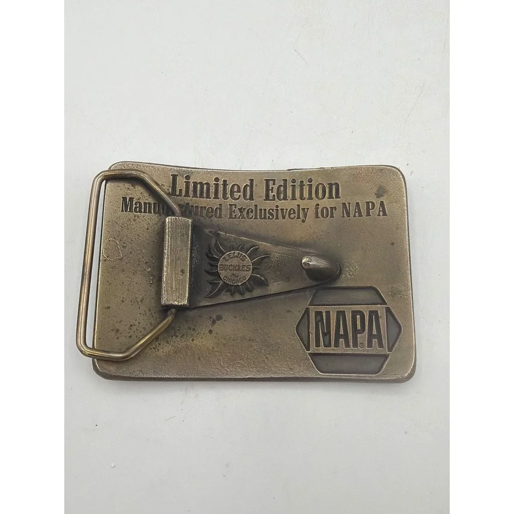 Vintage NAPA Auto Parts Association Belt Buckle Limited Ed US Map Lewis Chicago