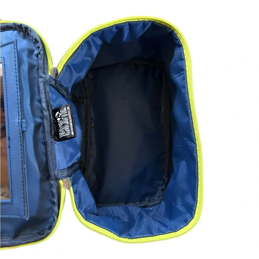 Vintage Y2K David & Goliath Kawaii Sushi Print Travel Makeup Bag Blue Green NWT