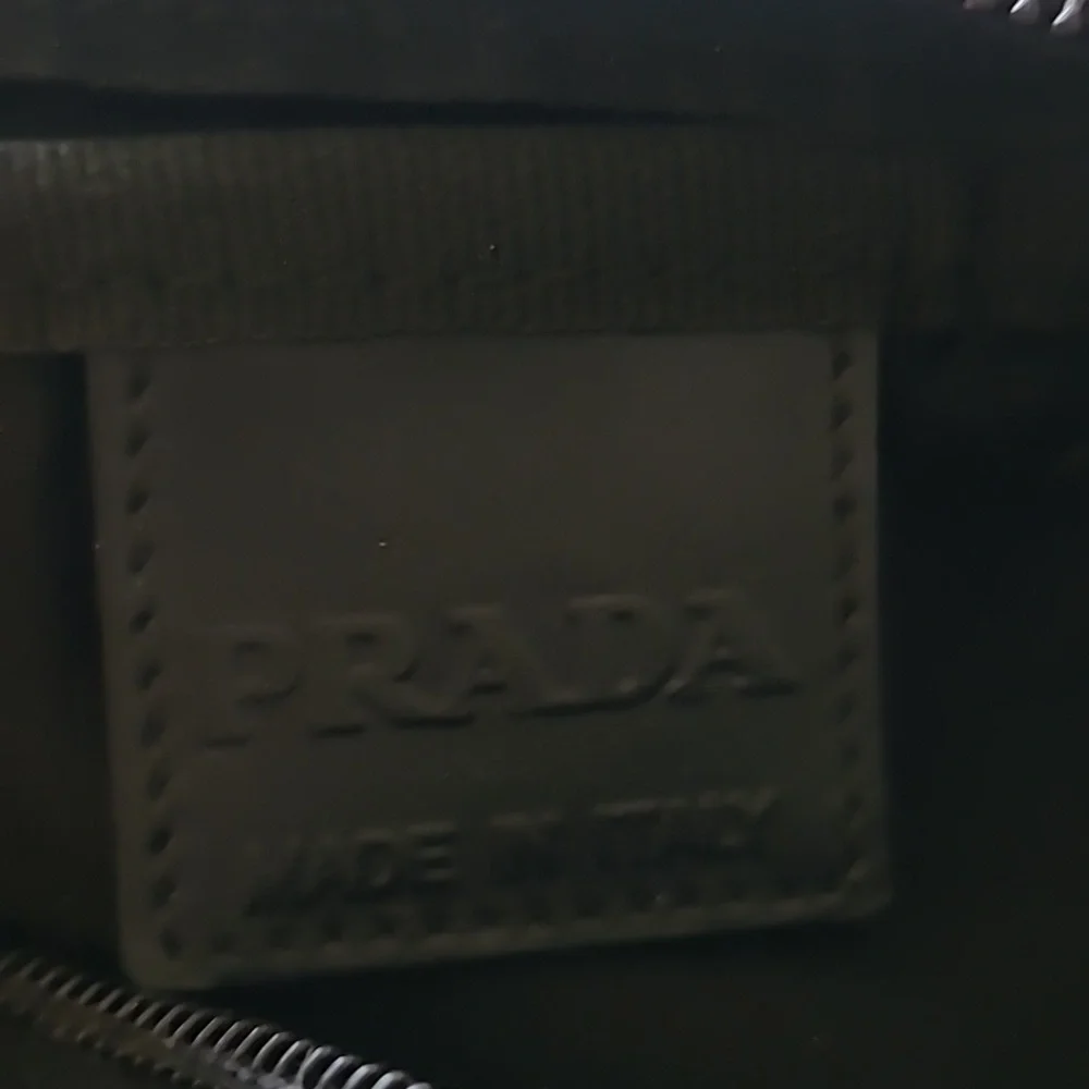 Vintage Prada Black Nylon Cosmetic Pouch Case Clutch