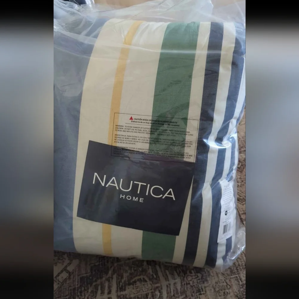 Nautica - Queen Comforter Set, Reversible Cotton Bedding with Matching Shams