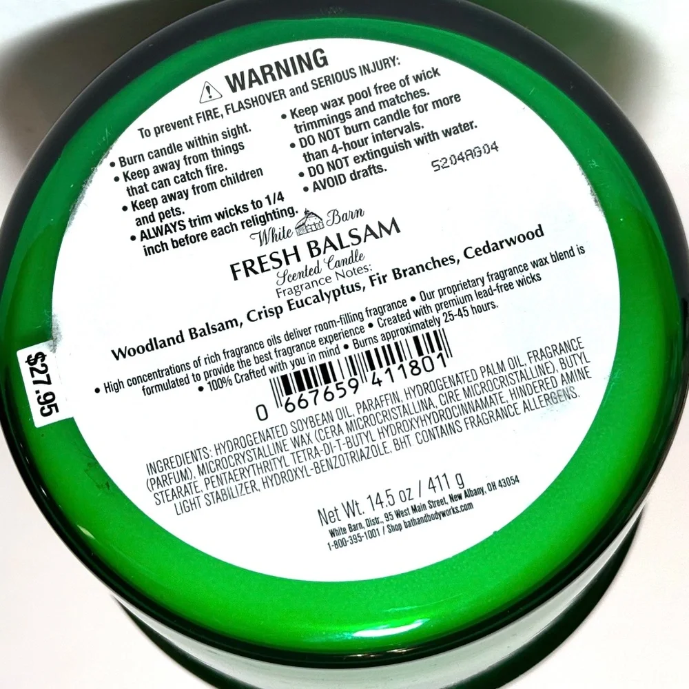 Bath & Body Works fresh balsam