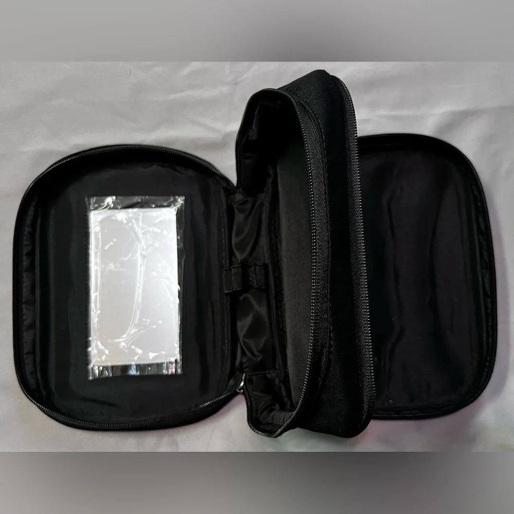Prada Black Nylon Cosmetic Pouch Toiletry Case w/ Dust Bag