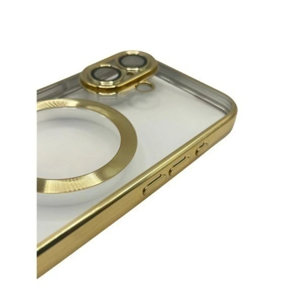 iPhone‎ 16 Plus Clear Protective Case Gold Metallic Trim NEW