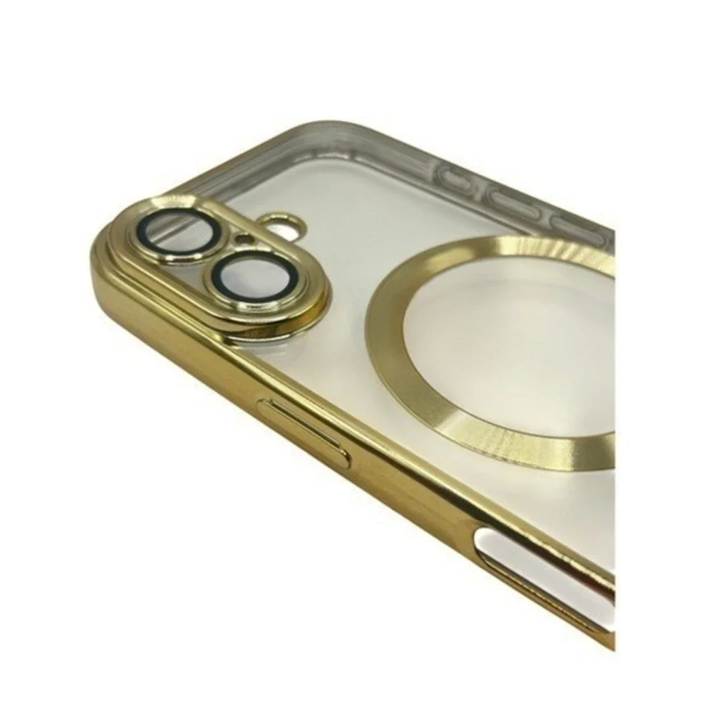 iPhone‎ 16 Plus Clear Protective Case Gold Metallic Trim NEW