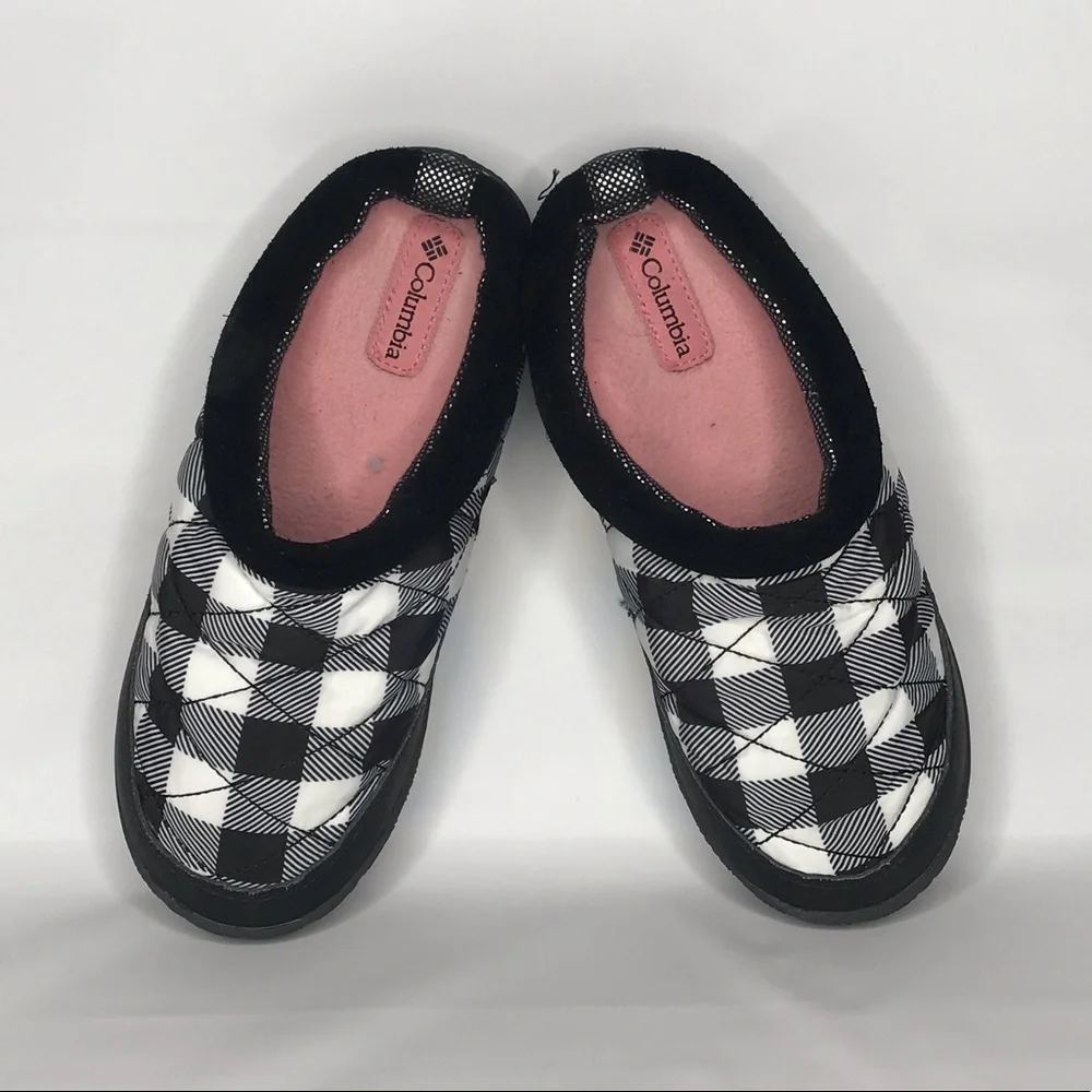 Columbia Packed Out OMNI-HEAT‎ Children Slippers Black Checkered