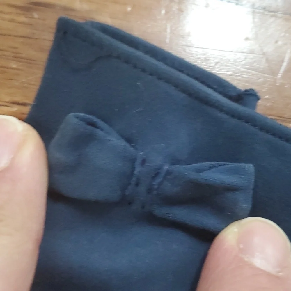 Christian Dior vintage blue cotton bow gloves