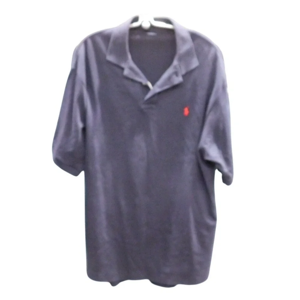 Ralph Lauren Polo‎ Shirt Men's Navy Blue Short Sleeve Embroidered Pony Size XL