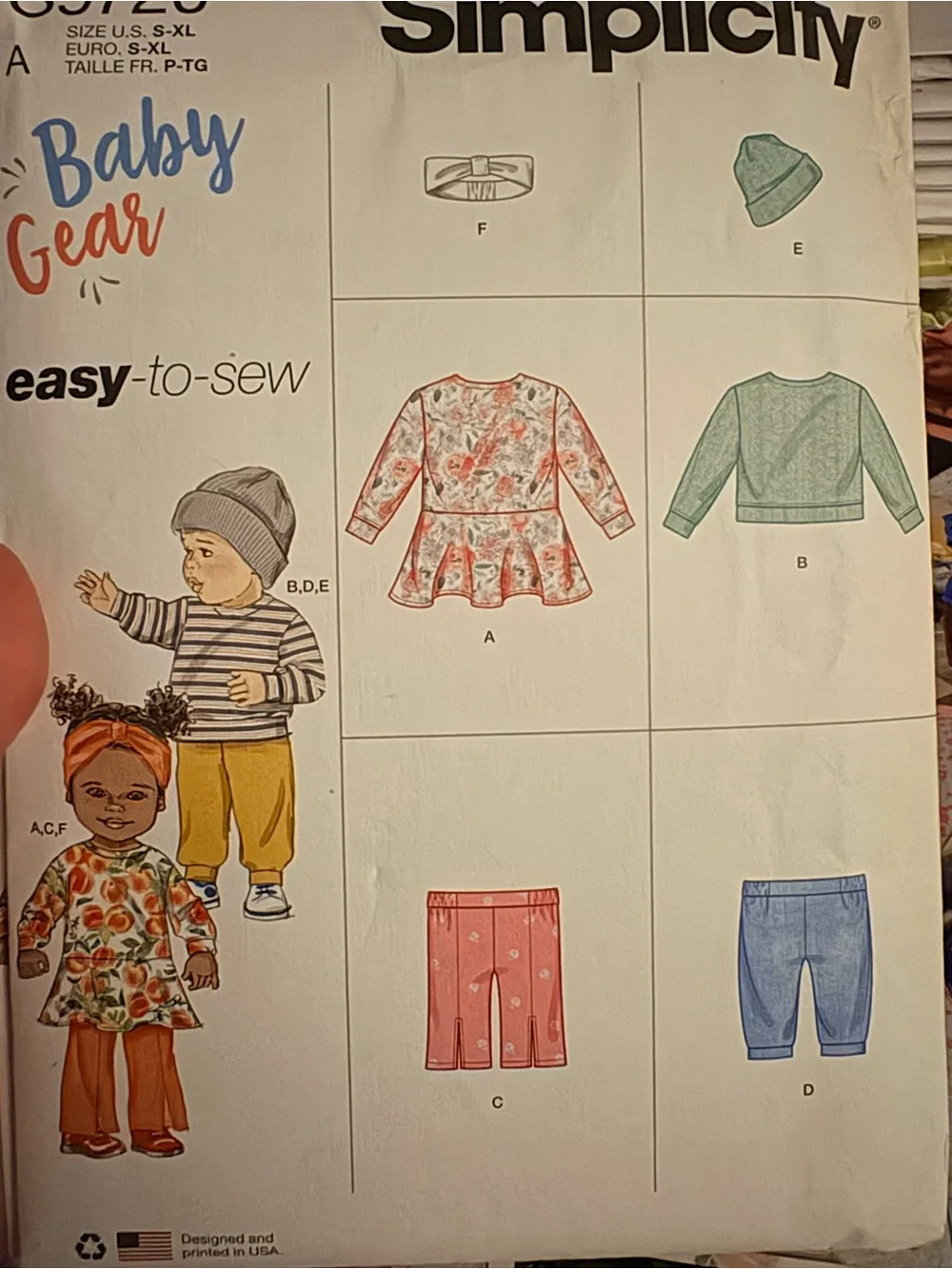 BN UNCUT SIMPLICITY 9720 A SEWING PATTERNS BABIES EASY TO SEW