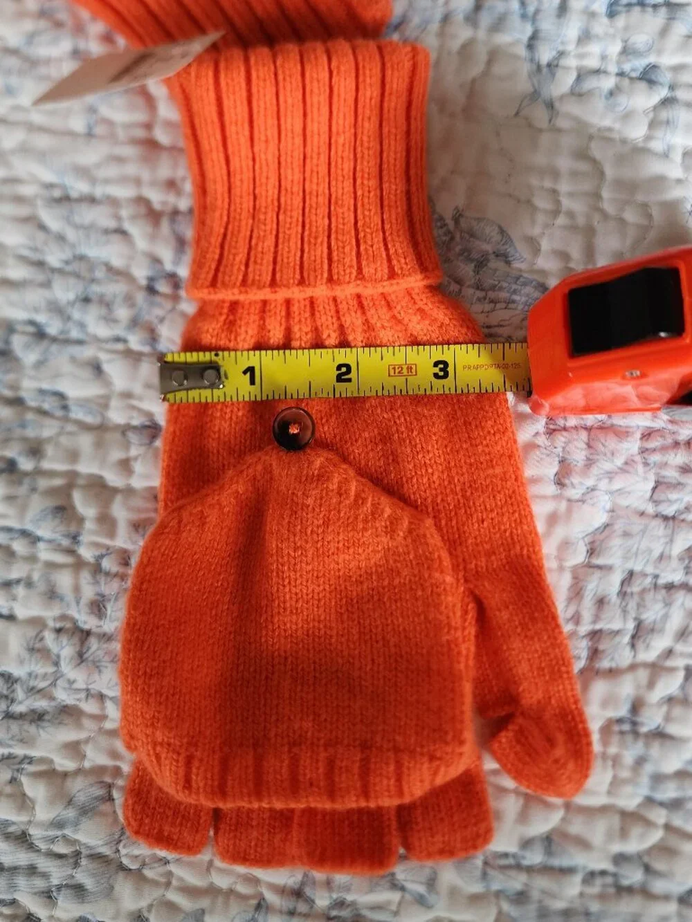 NWT Cozy & Convenient: J.Crew Orange Knit Mitten Gloves (One Size)